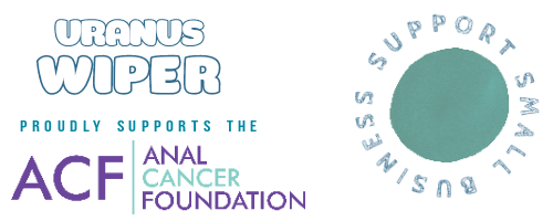 Uranus Wiper supports anal cancer Foundation logo with support small business logo.png